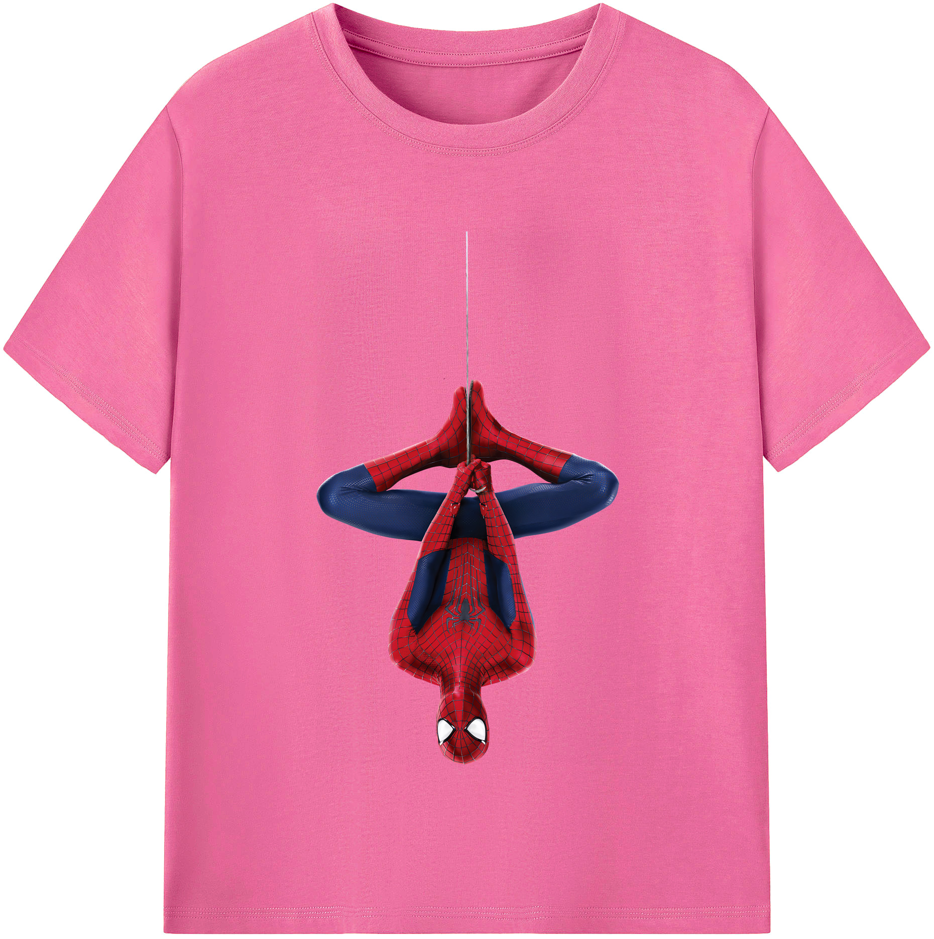（画像用） Spider Man スパイダーマン レディースカジュアルプリントTシャツ（綿100％）